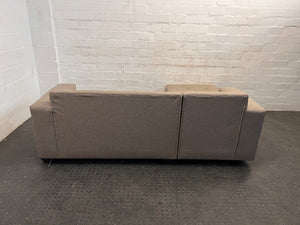 Light Brown Three Seater L-Shaped Couch