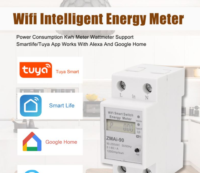 Gently Used Smart WiFi Geyser timer-Built in Watt meter-Smart Life/Tuya app - Monitor your Geyser or Aircon power consumption and switch on/off from anywhere in the world.