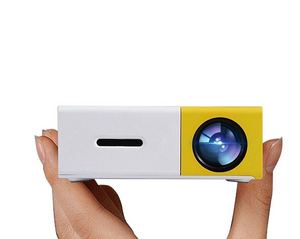 Nearly New Portable YG300 Mini LED Projector - Yellow -