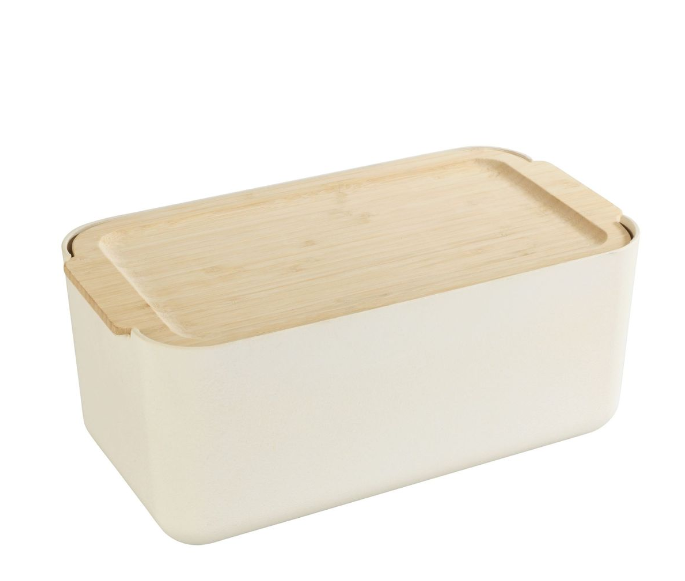 Nearly New Wenko - Derry Bread Box - Bamboo Lid Integrated Cutting Board -