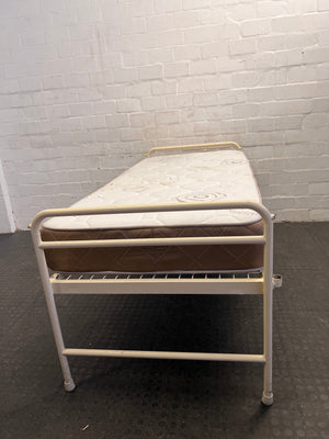 Hospital 3/4  Bed with White & Brown Lifestyle Orthopeadic Mattress