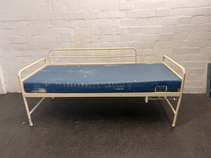 Hospital 3/4 Bed with Blue Mattress (RHS Cot Side/Small Holes)