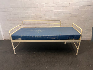 Hospital 3/4 Bed with Blue Mattress (RHS Cot Side/Small Holes)