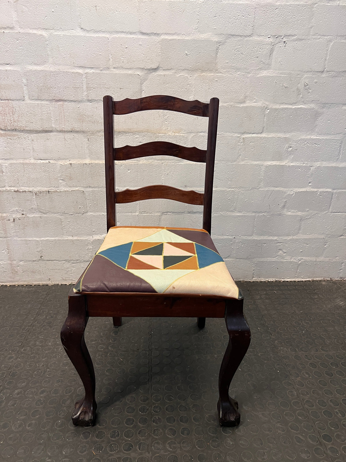 Colour Blocked Wooden Dining Chair - PRICE DROP