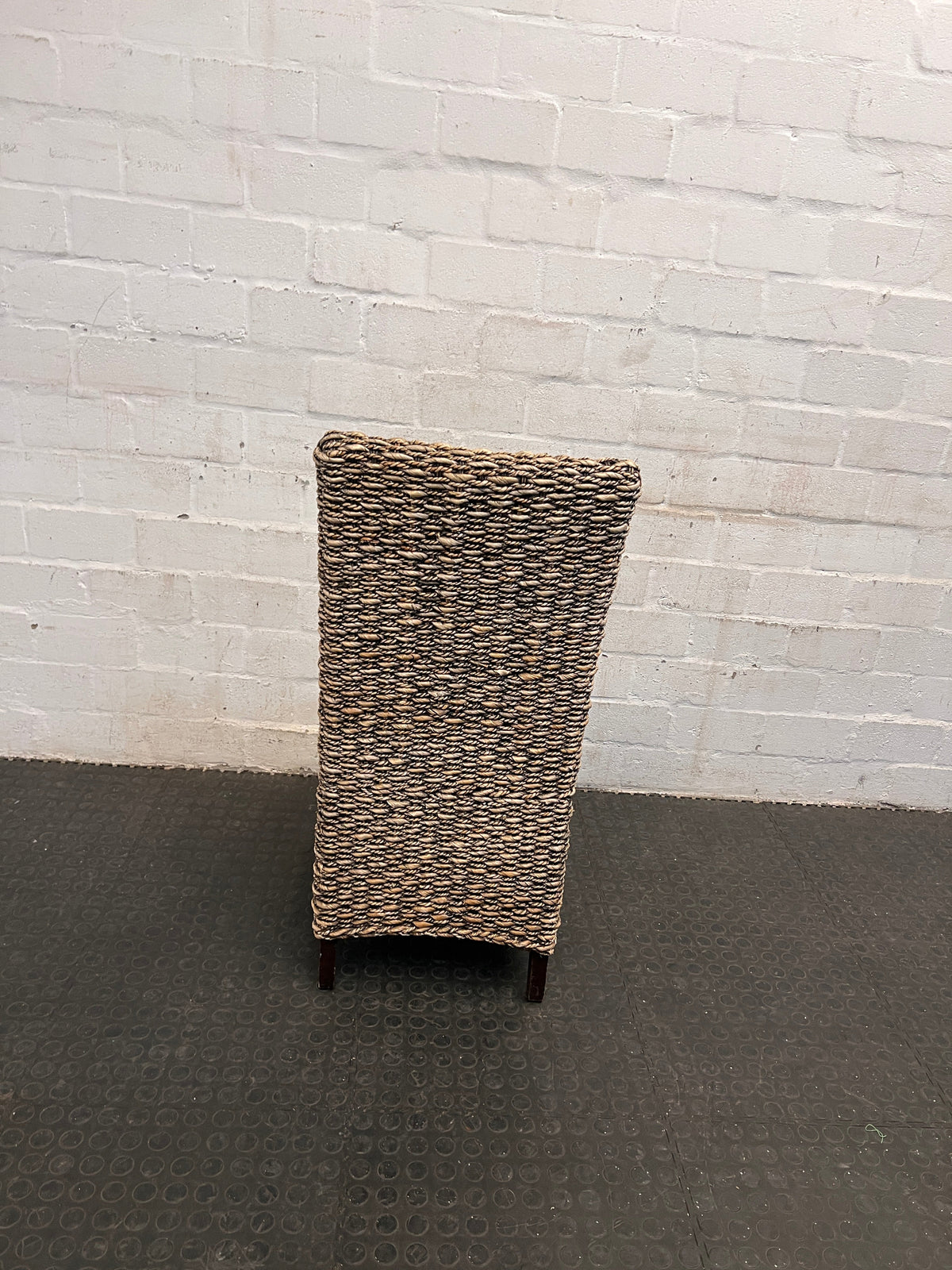 Wicker Dining Chair with Black Cushioned Seat - PRICE DROP