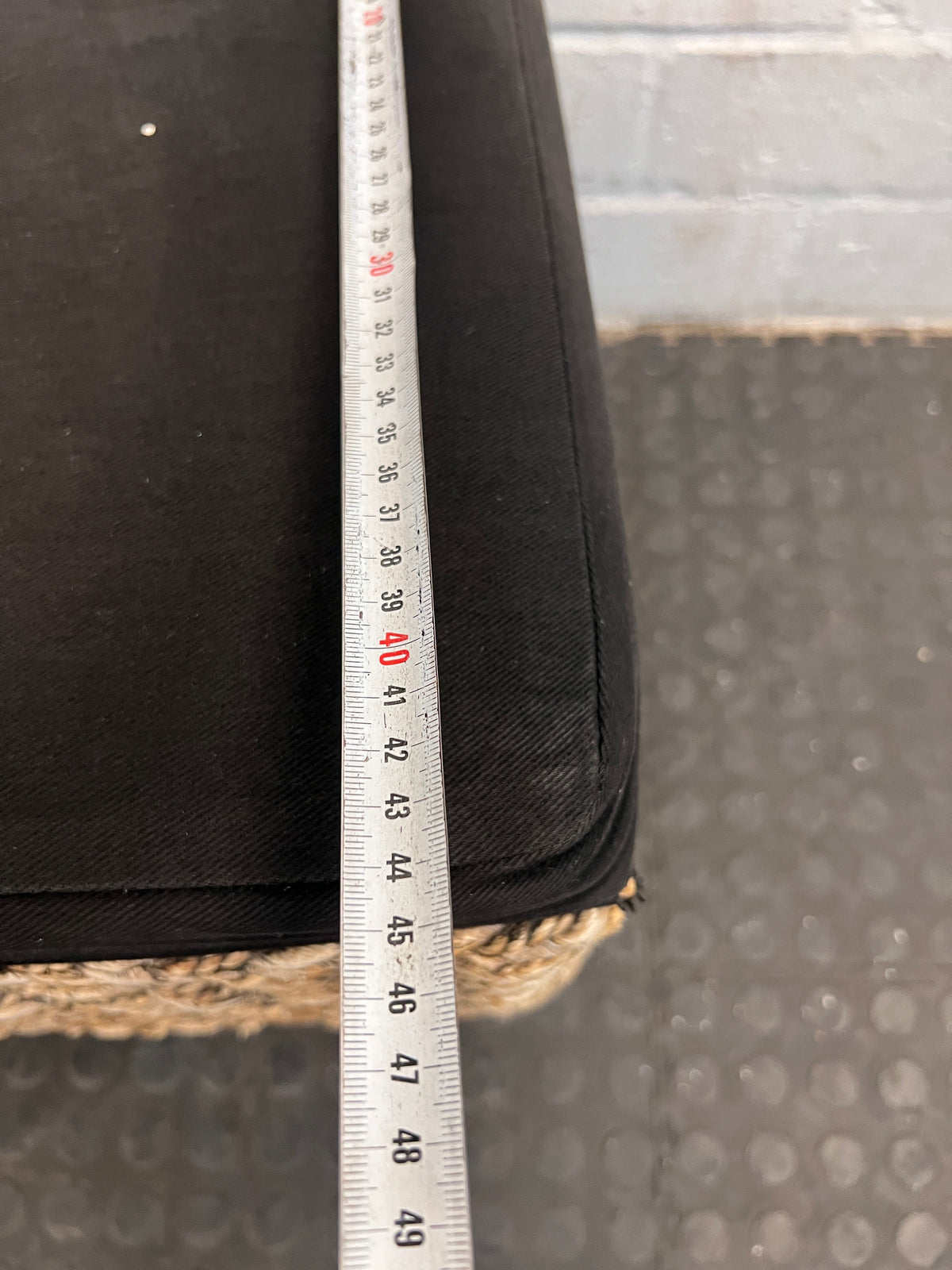 Wicker Dining Chair with Black Cushioned Seat - PRICE DROP