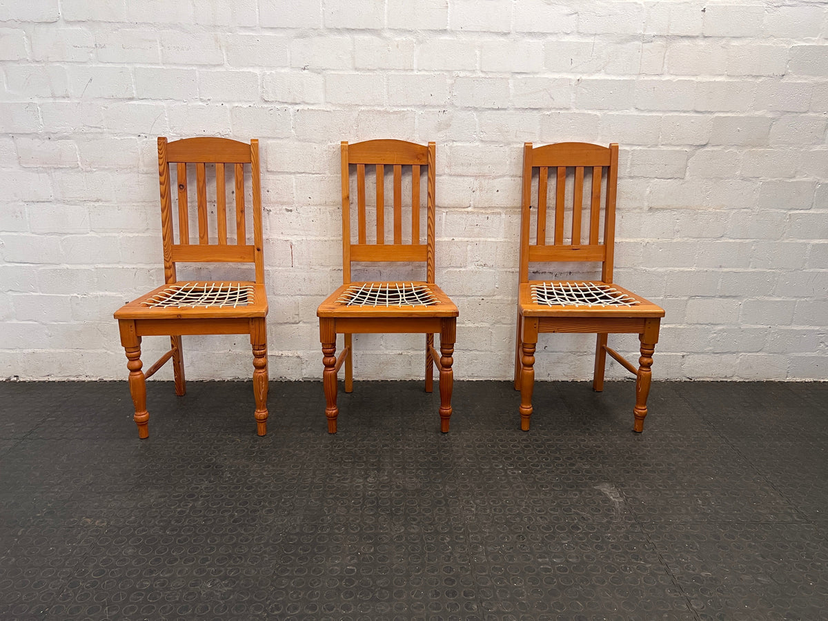 Golden Oak Riempies Chair - PRICE DROP