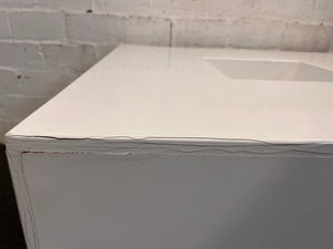 White Coffee Table(90cm x 90cm)(Cracks on Edging)