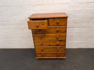 Pine Chest of 7 Drawers