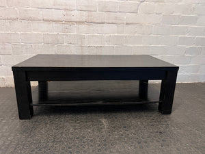Black Coffee Table with Shelf