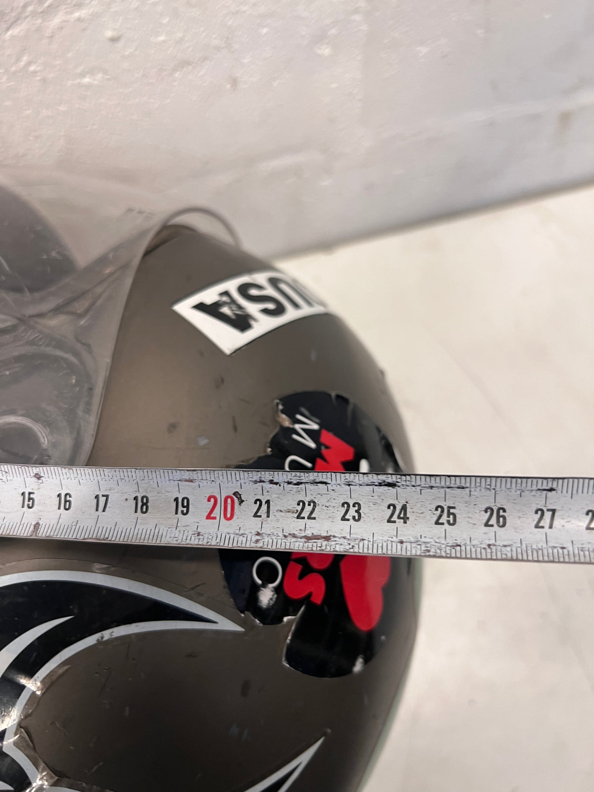 Sticker Bombed Motorcycle Helmet