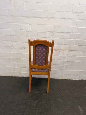 Purple Seat Dining Chairs with Turned Legs - PRICE DROP