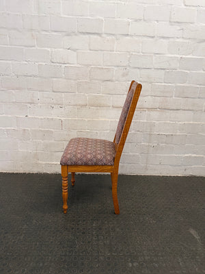 Purple Seat Dining Chairs with Turned Legs - PRICE DROP