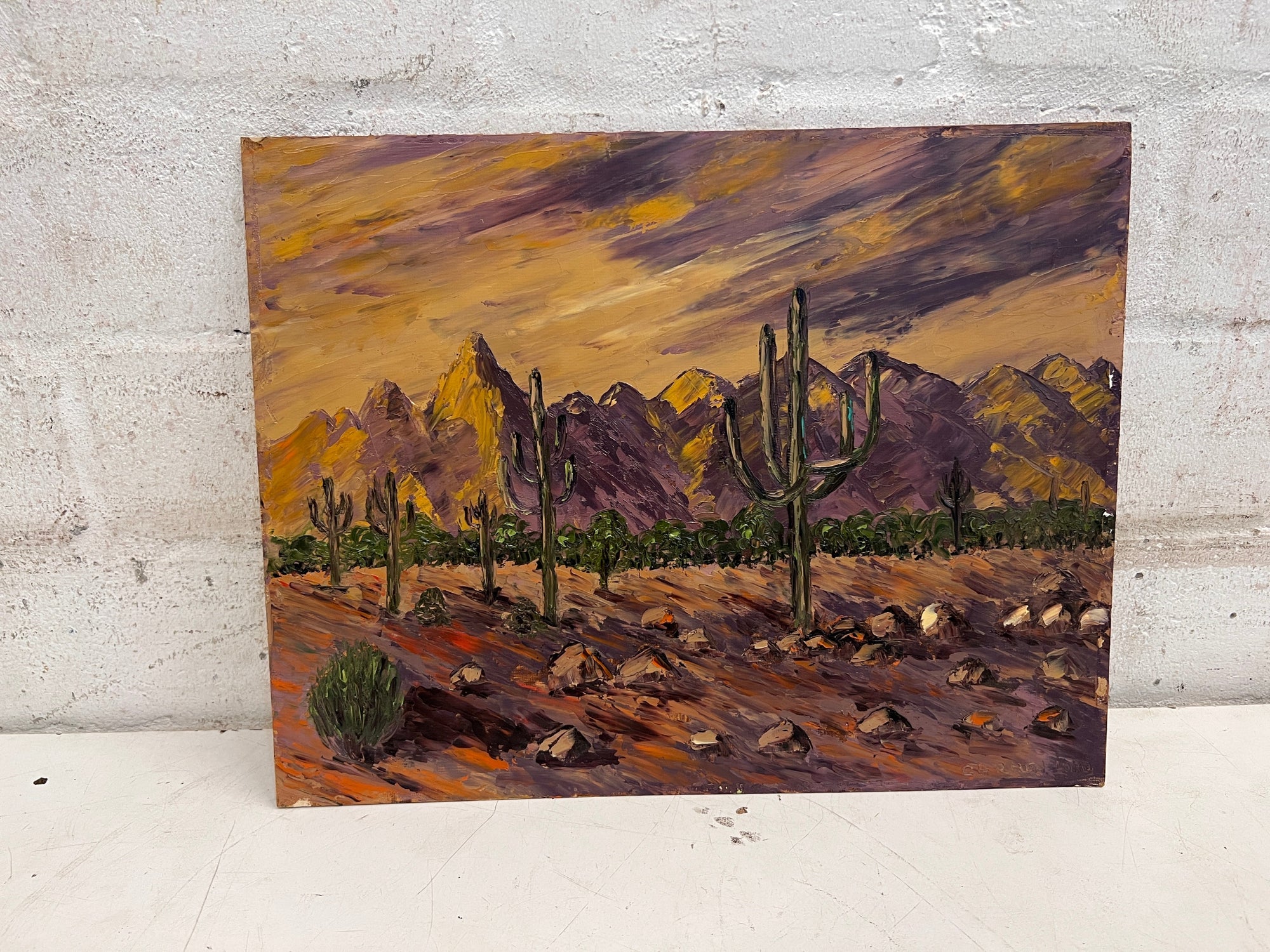 Cactus Oil Painting (No Frame)