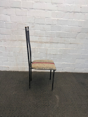 Steel Framed Dining Chair (Worn Seat)