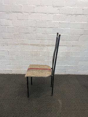 Steel Framed Dining Chair (Worn Seat)