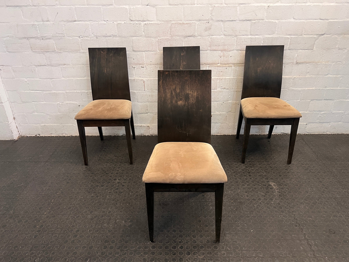 Wooden Suede Seat Dining Chair - PRICE DROP