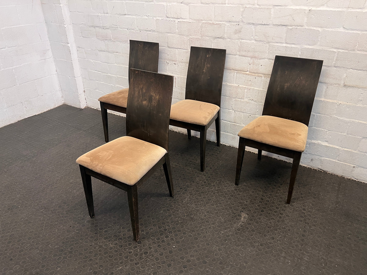 Wooden Suede Seat Dining Chair - PRICE DROP