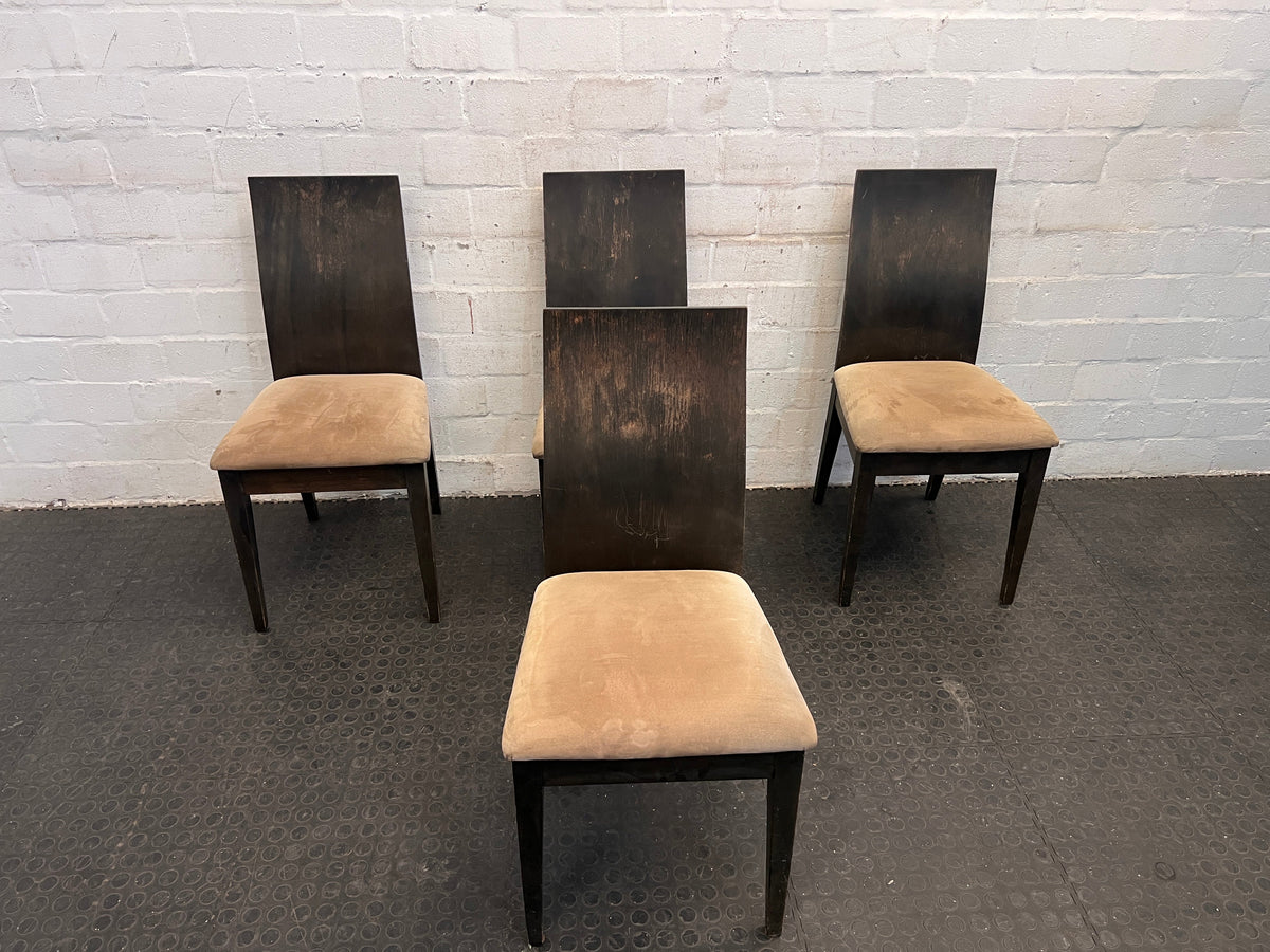 Wooden Suede Seat Dining Chair - PRICE DROP