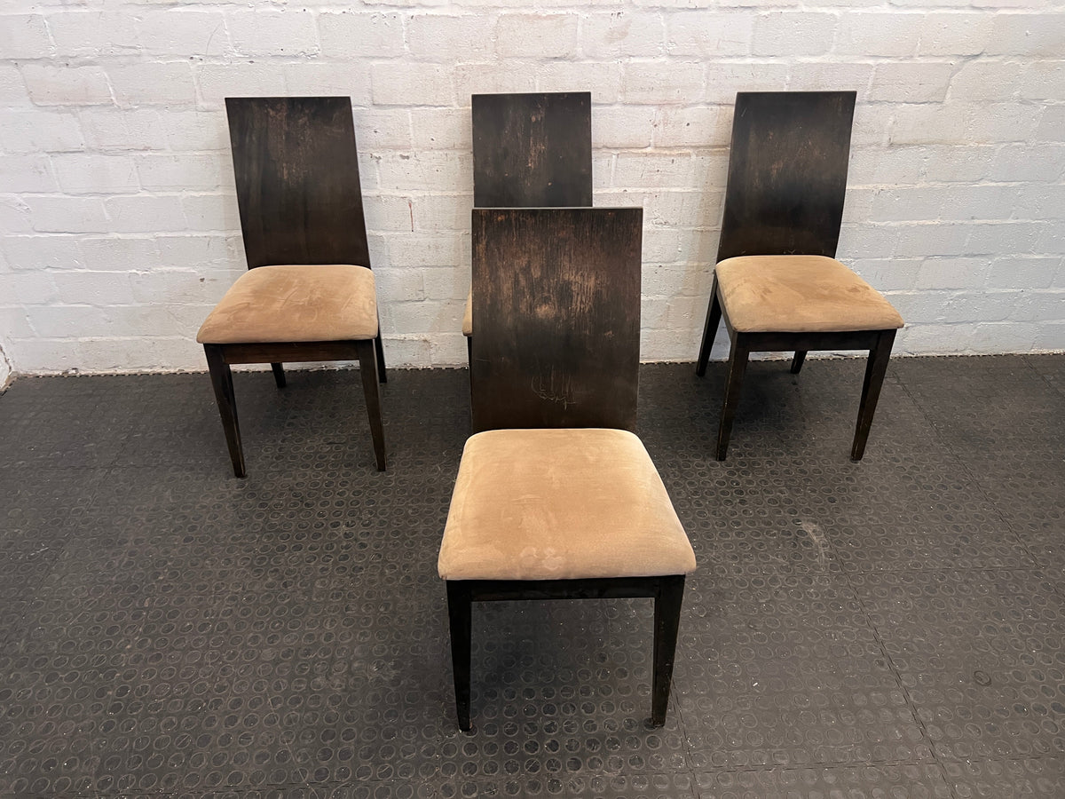 Wooden Suede Seat Dining Chair - PRICE DROP