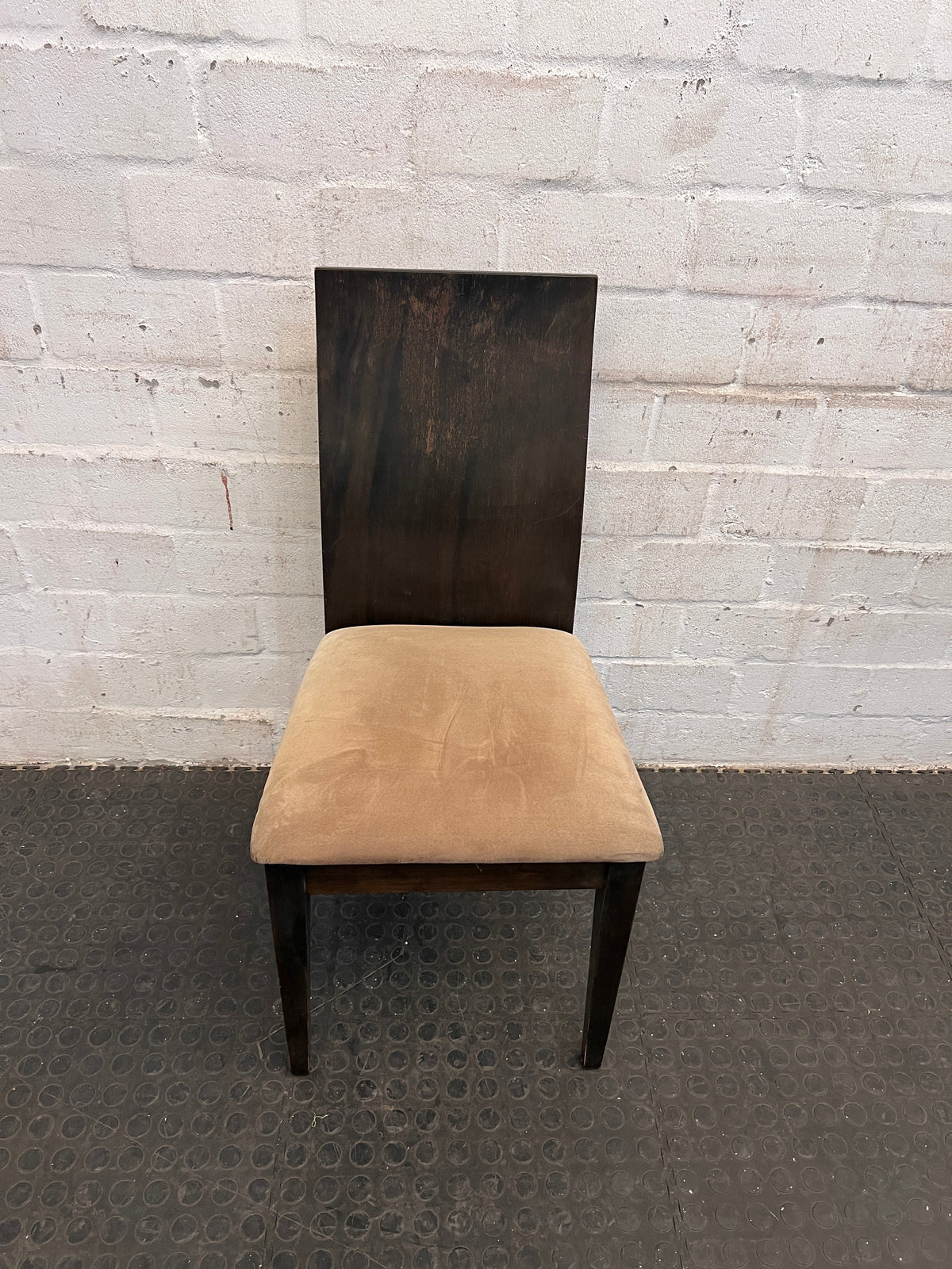 Wooden Suede Seat Dining Chair - PRICE DROP