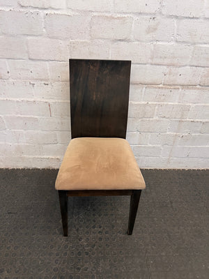 Wooden Suede Seat Dining Chair