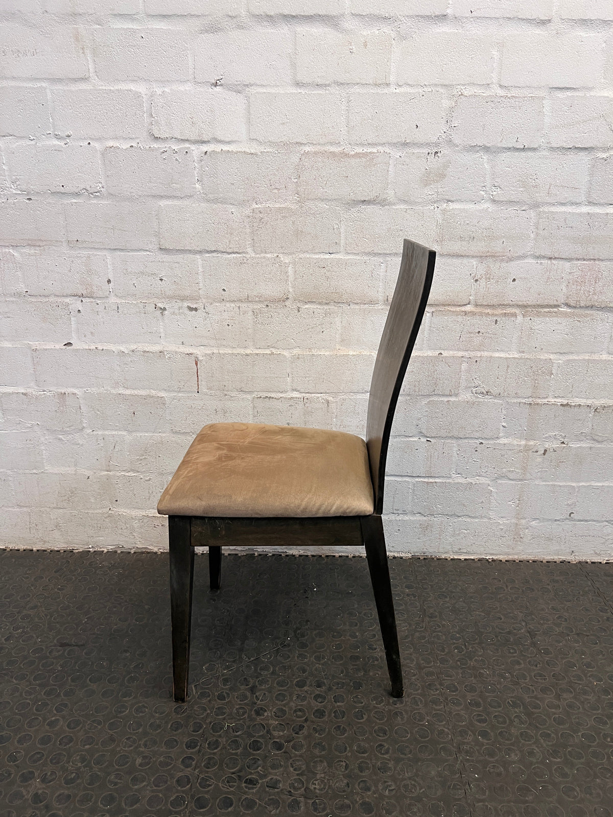 Wooden Suede Seat Dining Chair - PRICE DROP