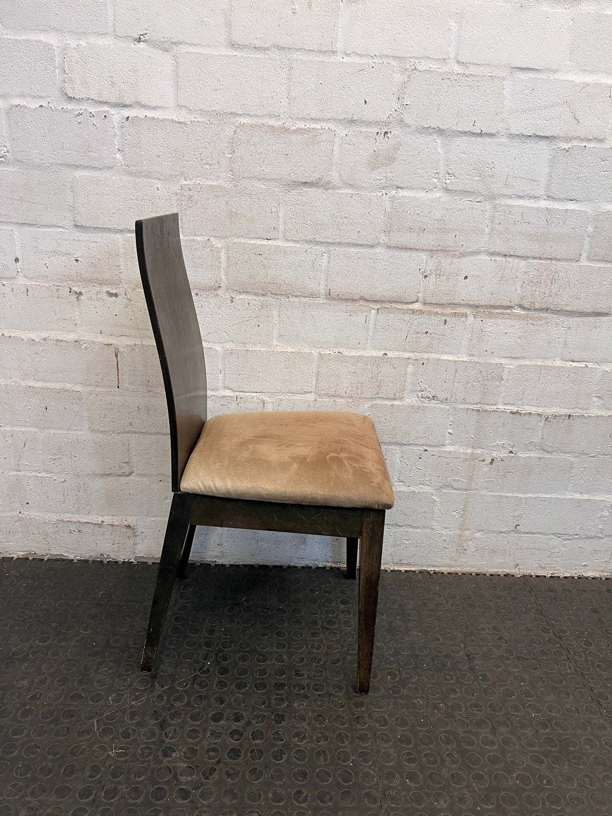 Wooden Suede Seat Dining Chair - PRICE DROP