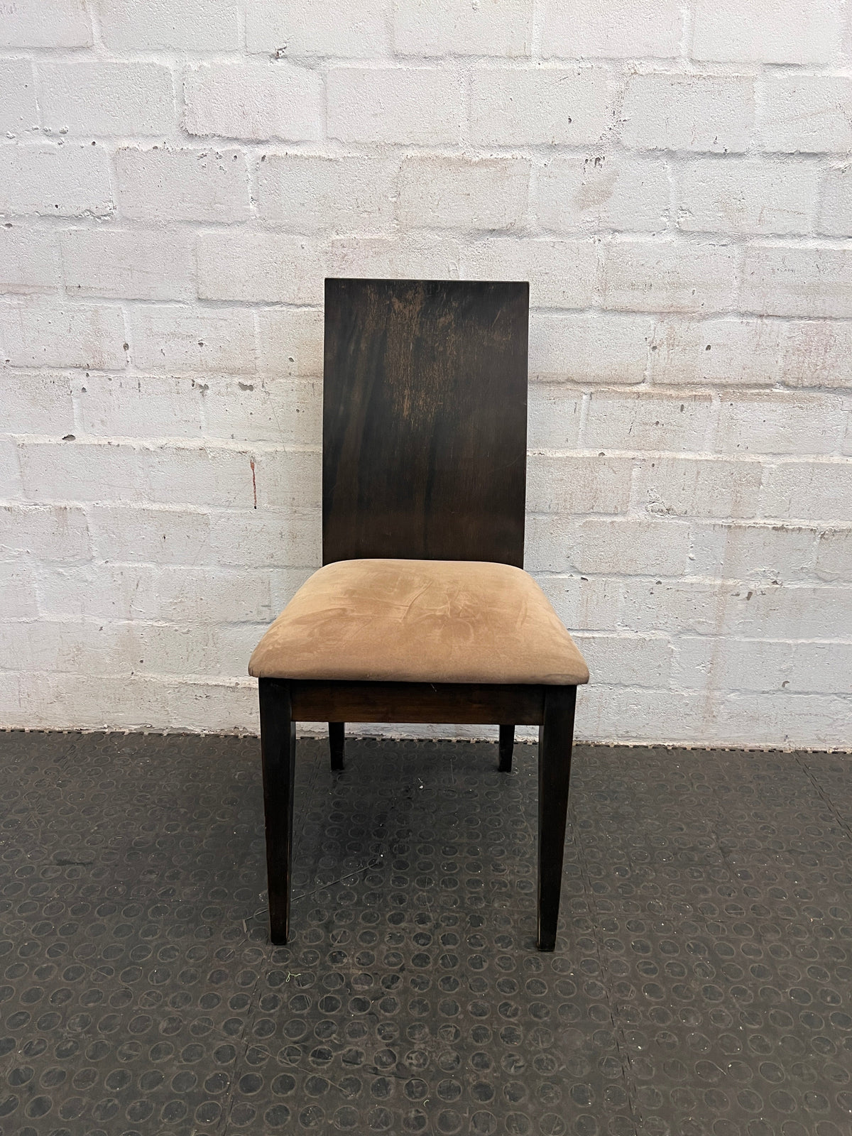 Wooden Suede Seat Dining Chair - PRICE DROP