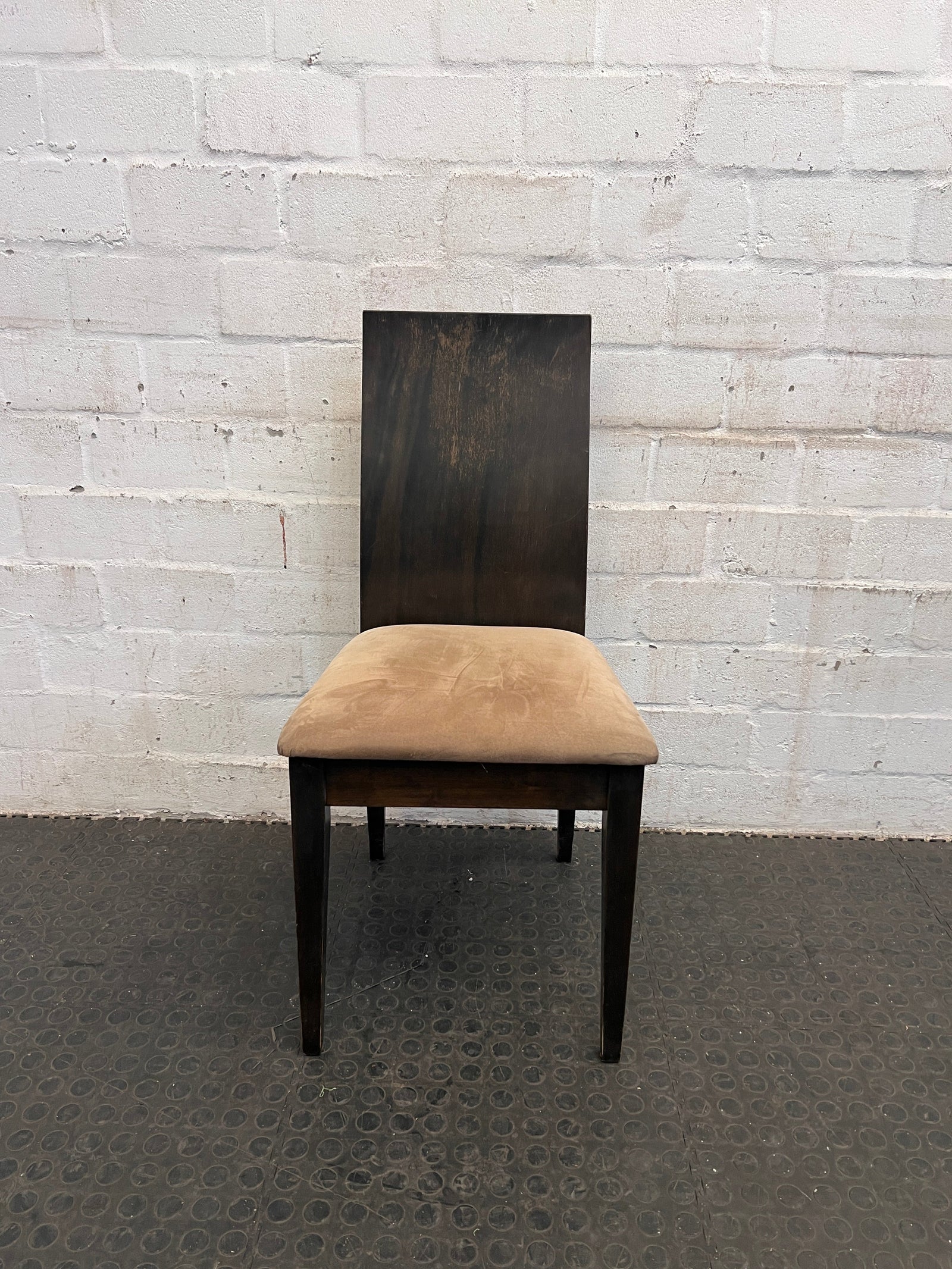 Wooden Suede Seat Dining Chair - PRICE DROP - 2ndhandwarehouse.com