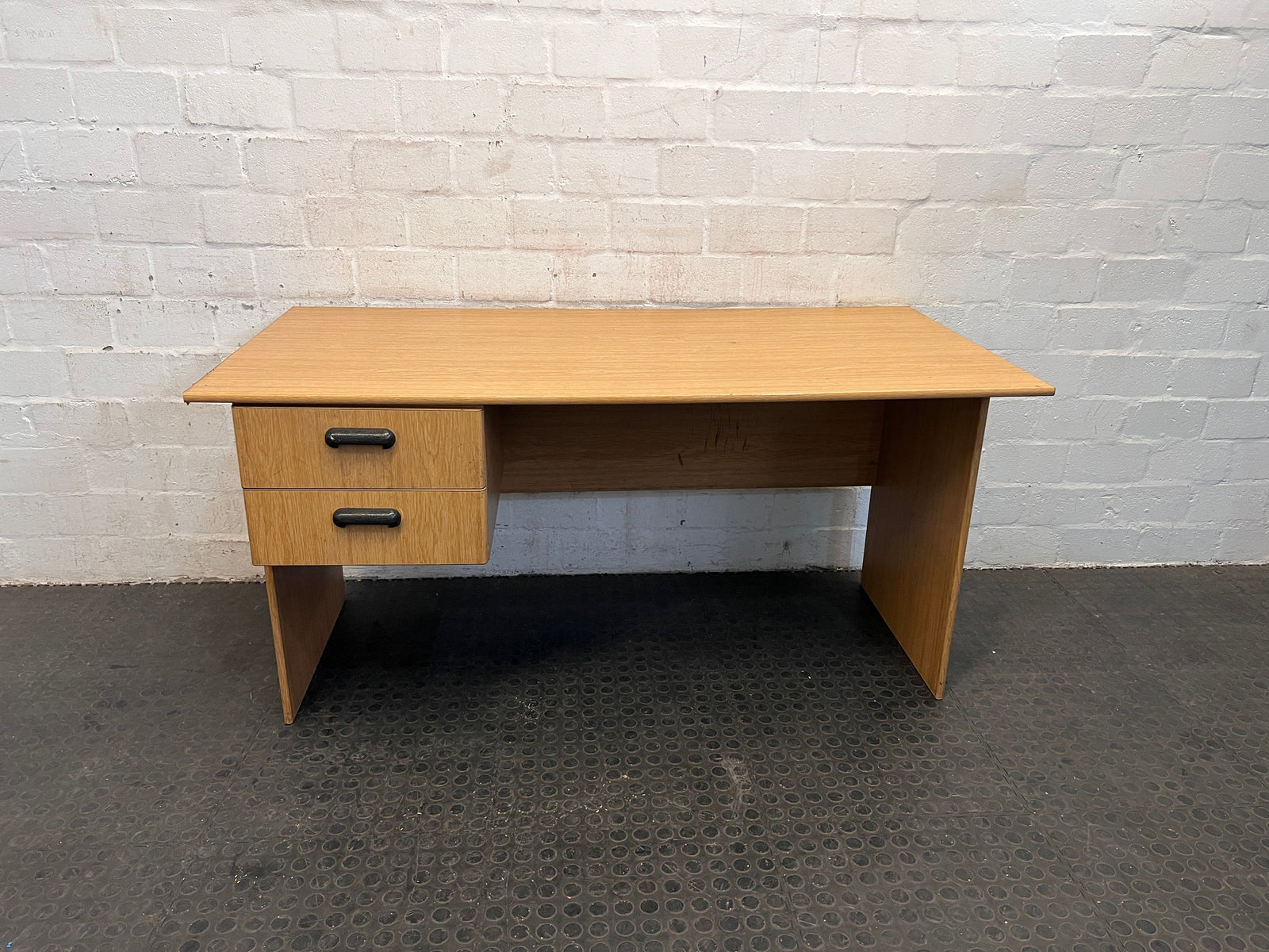 Wood Print Two Drawer Desk (LHS)