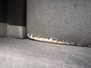 Dark Grey Three Seater Couch (Torn Cusions)