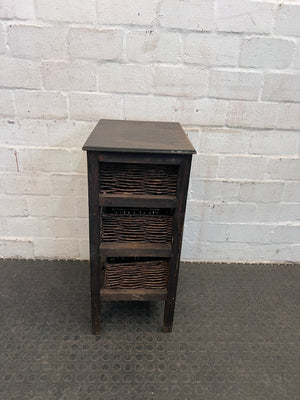 Three Drawer Wicker Pedestal - PRICE DROP