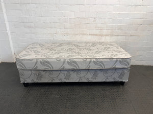 Grey Printed Fabric Single Bed (Fraying Fabric)