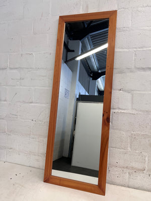 Pine Frame Varnished Mirror 110 x 40cm