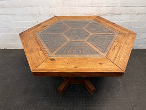 Hard Wood Hexagonal Dining Table