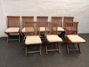 Wooden Slatted Patio Chairs