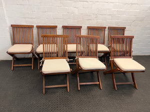 Wooden Slatted Patio Chairs