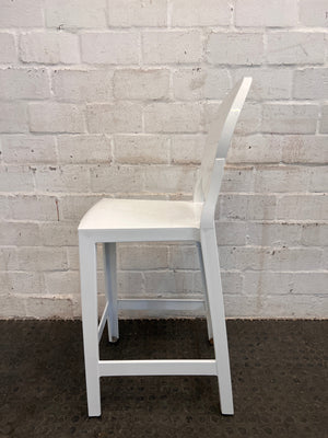 White Plastic Counter Chair