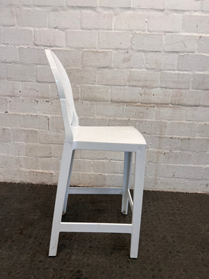 White Plastic Counter Chair