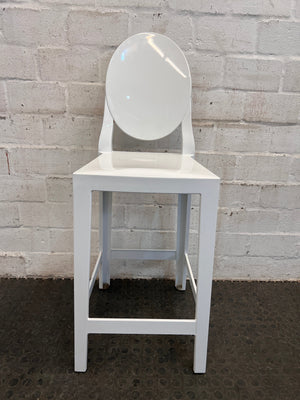 White Plastic Counter Chair