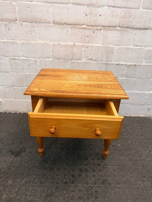 Wooden One Drawer Side Table