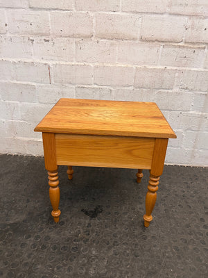 Wooden One Drawer Side Table