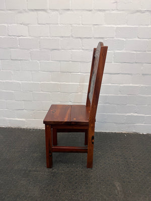 Hardwood Railway Sleeper Dining Chair - PRICE DROP