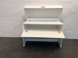 White Wooden Linen Cupboard - REDUCED