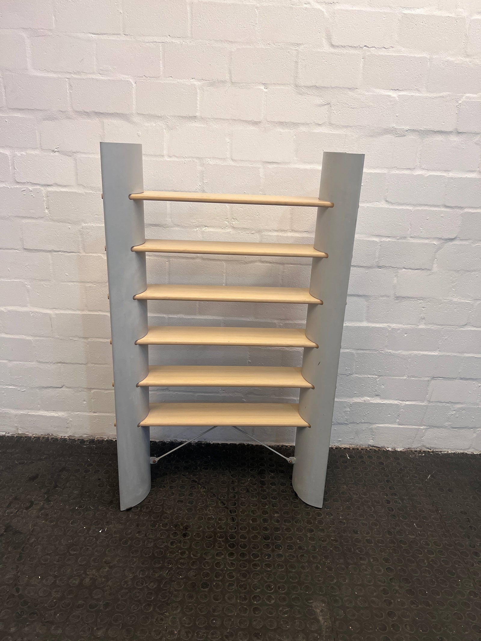 Grey and Wood Print Bookshelf
