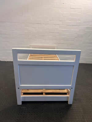 Single Bed Frame with Under Bed Frame on Wheels