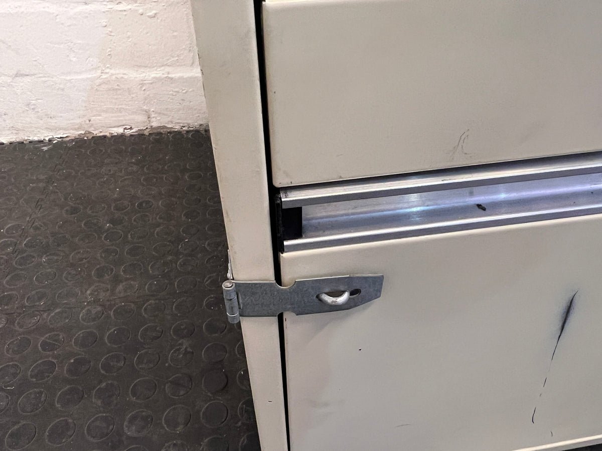 Cream Metal Three Drawer Filing Credenza - PRICE DROP