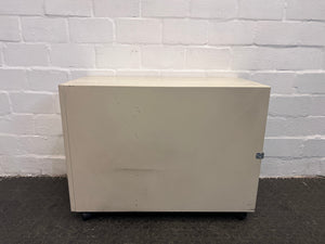 Cream Metal Three Drawer Filing Credenza