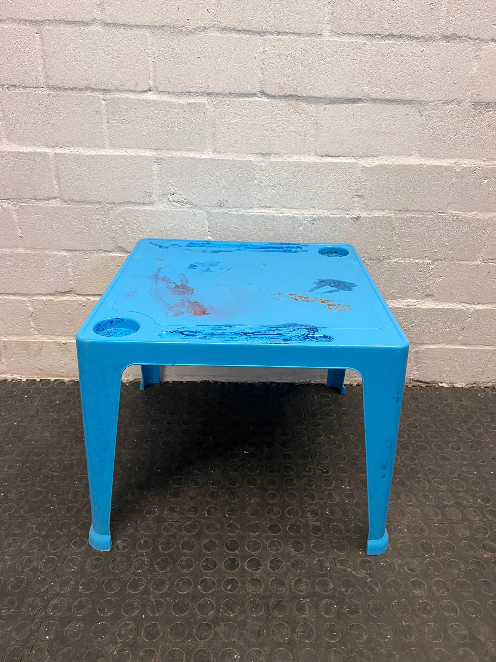 Blue Plastic Kiddies Table(Used)